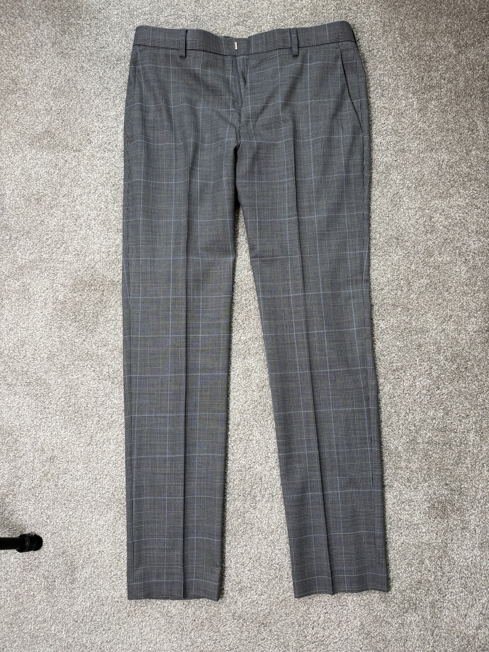 J Crew Ludlow Slim Glen Plaid Grey Dress Pants 31x32 EUC